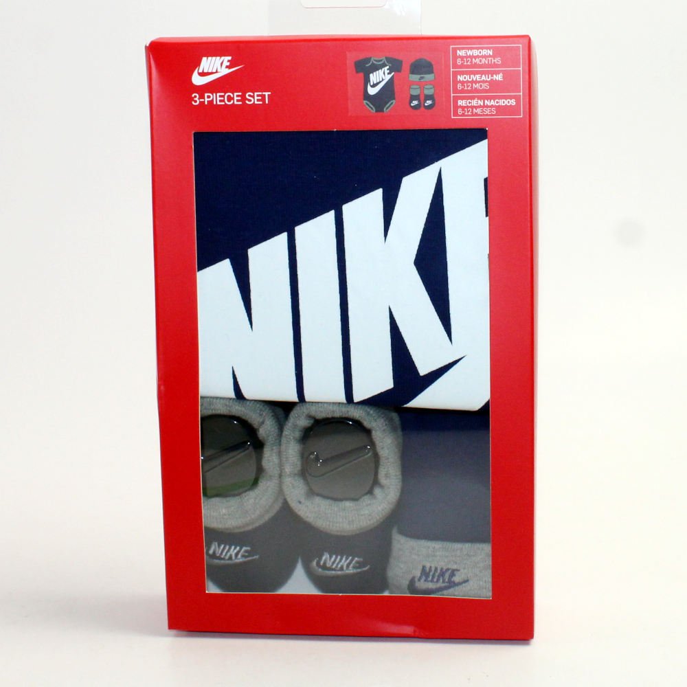 Nike Nhn Futura Logo Bodysuit, Hat, Bootie Granatowy (MN0073-U9J) Nike Nhn Futura Logo Bodysuit, Hat, Bootie Granatowy (MN0073-U9J)