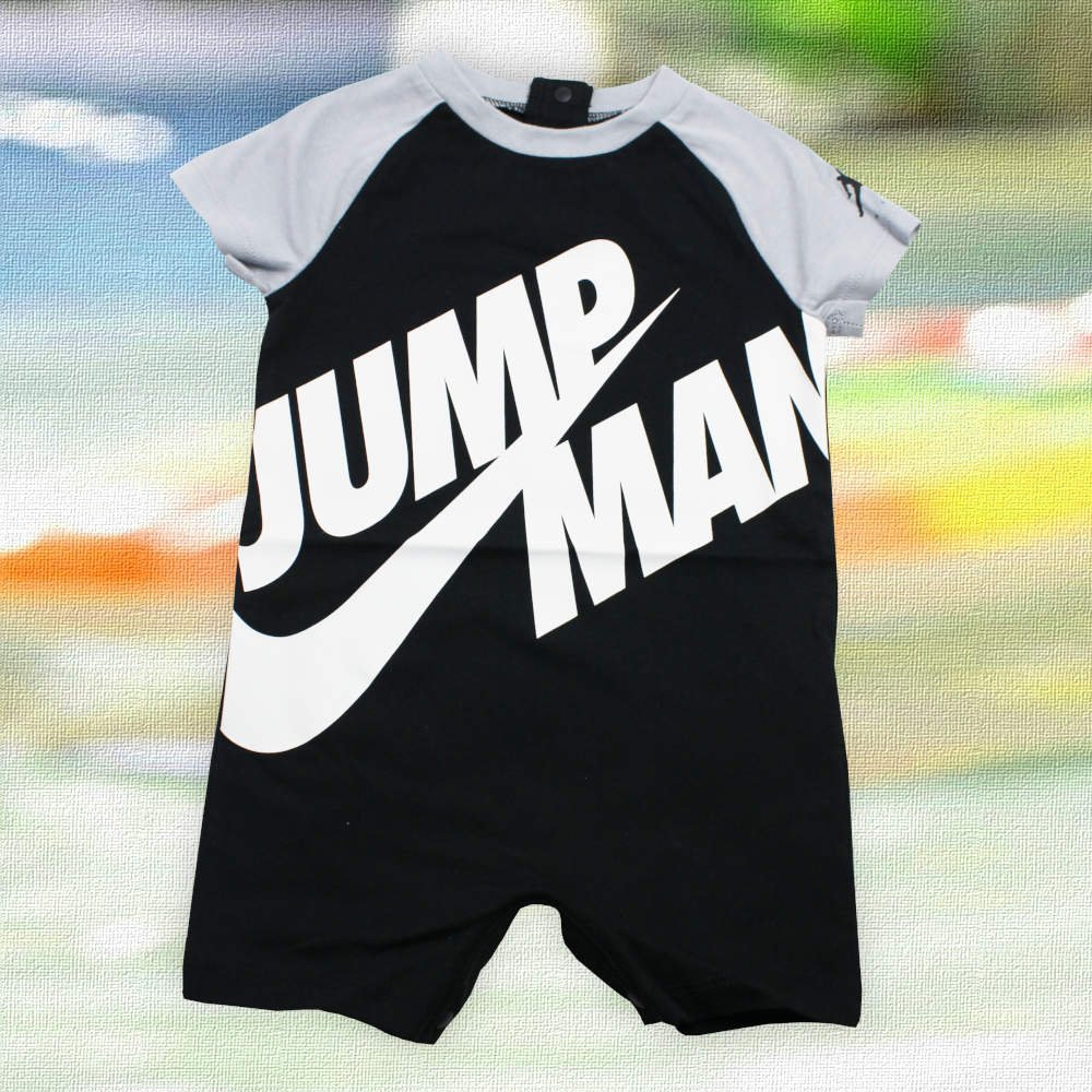 Jordan Jumpman By Nike Romper Czarno-Szary (65B166-023) Jordan Jumpman By Nike Romper Czarno-Szary (65B166-023)
