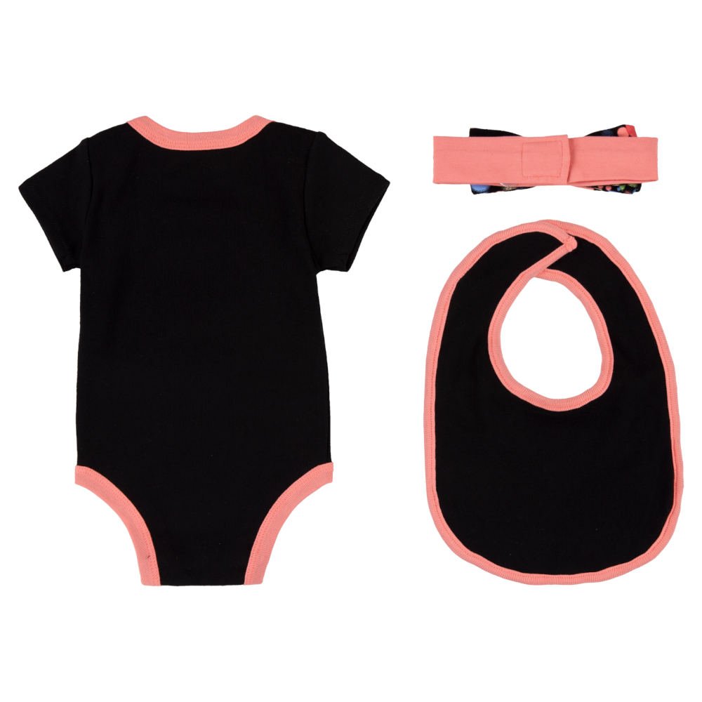 Nike Glow Time (3 PC) Set Hb, Bib, Bodysuit Czarno-Różowy (NN0839-023) Nike Glow Time (3 PC) Set Hb, Bib, Bodysuit Czarno-Różowy (NN0839-023)