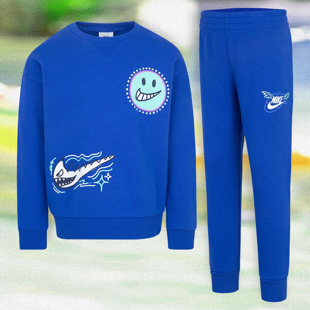 Nike B Nsw Art Of Play Flc Crew Set Niebieski (86L113-U89) Nike B Nsw Art Of Play Flc Crew Set Niebieski (86L113-U89)