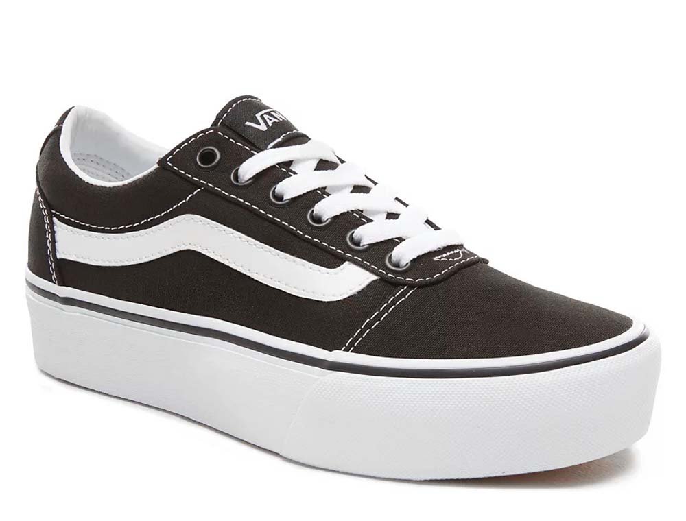 Vans WM Ward Platform Canvas Damskie Czarne (VN0A3TLC187) Vans WM Ward Platform Canvas Damskie Czarne (VN0A3TLC187)