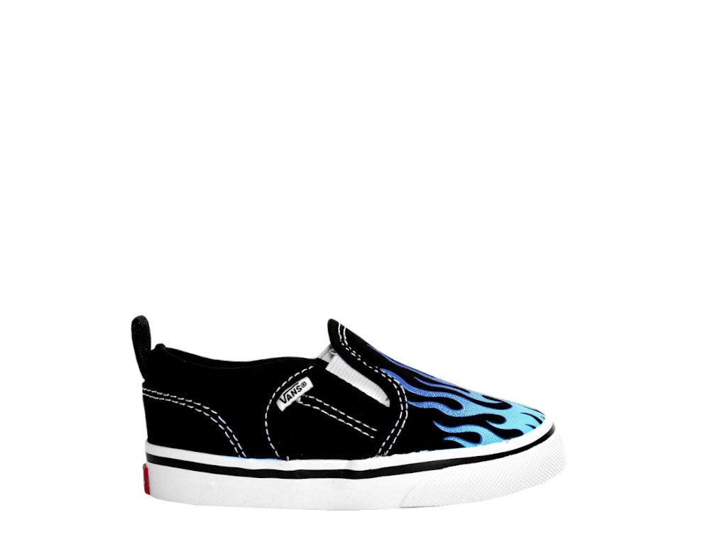 Vans TD Asher V Flame Dziecięce Czarno-Białe (VN0A2Z2YBA2) Vans TD Asher V Flame Dziecięce Czarno-Białe (VN0A2Z2YBA2)