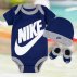 zestaw nike nhn futura logo bodysuit, hat, bootie (mn0073-u9j)