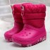buty crocs classic neo puff boot k (207683-pink)