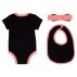 Nike Glow Time (3 PC) Set Hb, Bib, Bodysuit Czarno-Różowy (NN0839-023) Nike Glow Time (3 PC) Set Hb, Bib, Bodysuit Czarno-Różowy (NN0839-023)